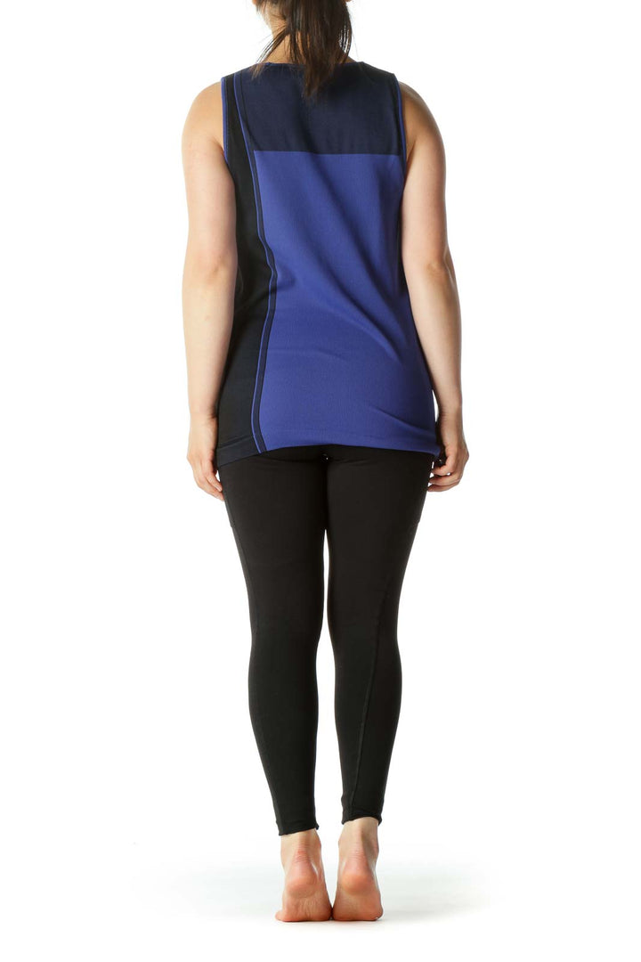 Blue Sleeveless Sports Top