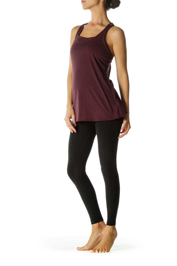 Burgundy 2-in-1 Sports Top