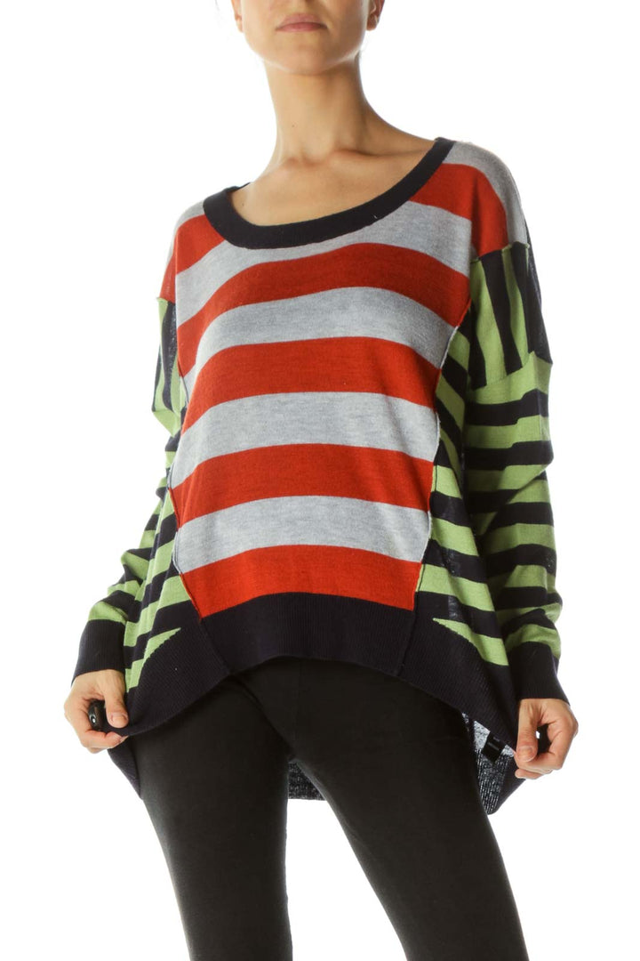 Multicolor Asymmetric Sweater