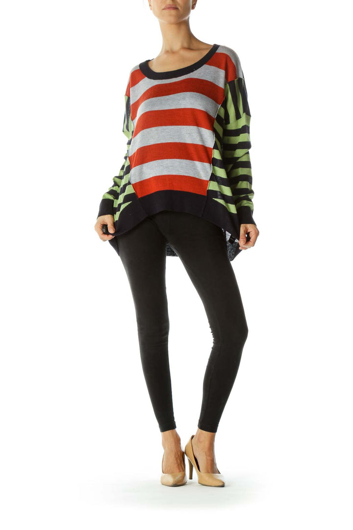 Multicolor Asymmetric Sweater