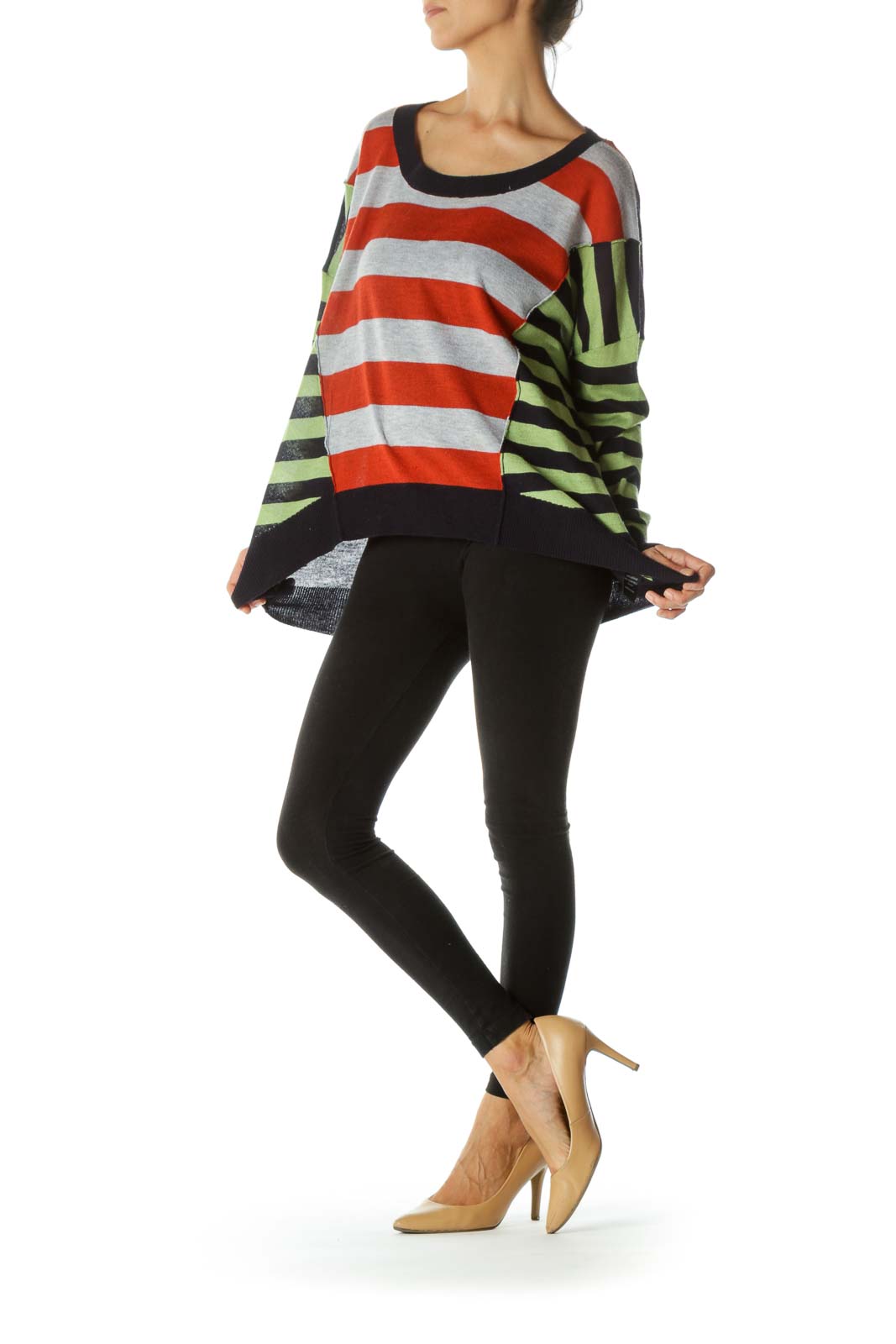 Multicolor Asymmetric Sweater