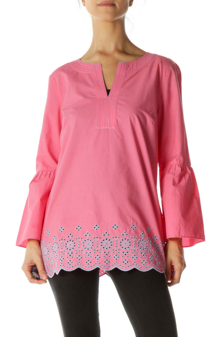 Pink Embroidered Tunic