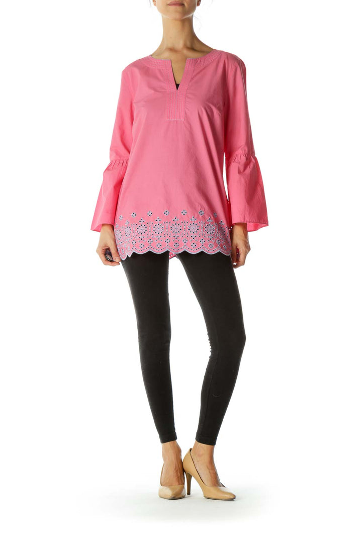 Pink Embroidered Tunic