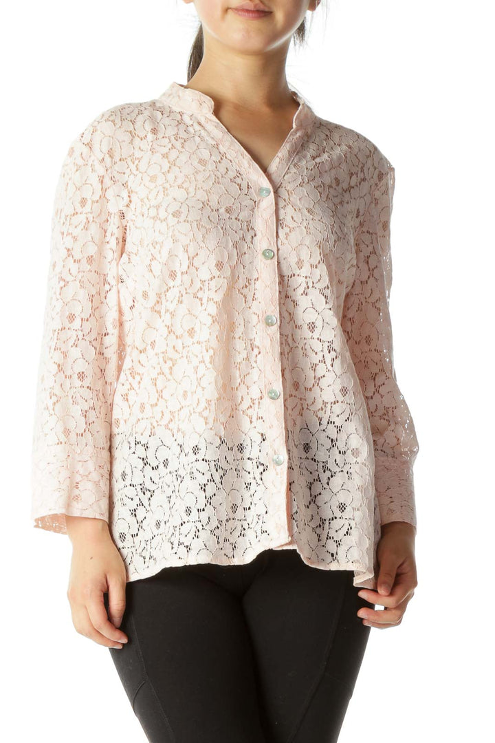 Pink Lace Shirt