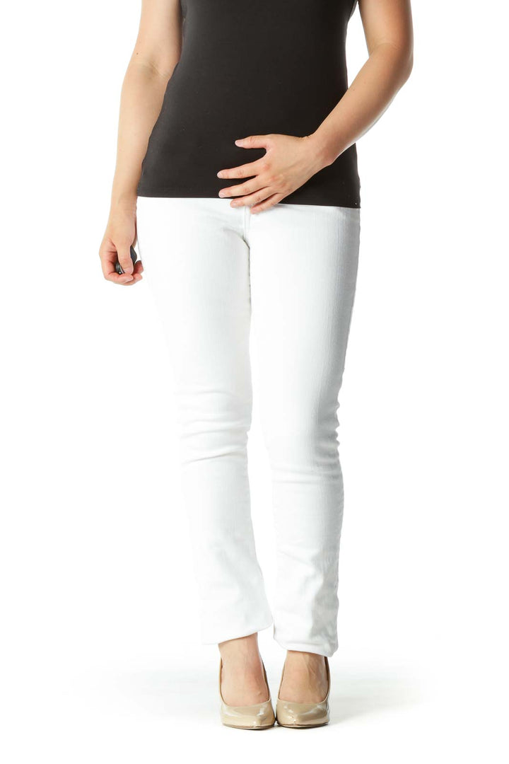 Bright White Denim Skinny Pants