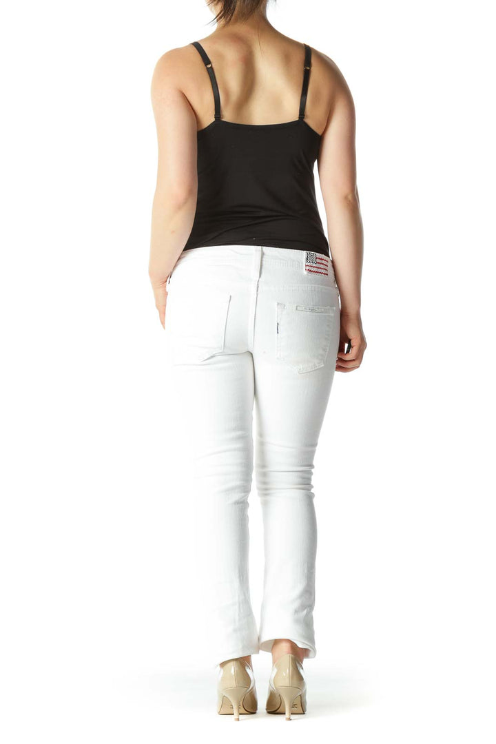 Bright White Denim Skinny Pants