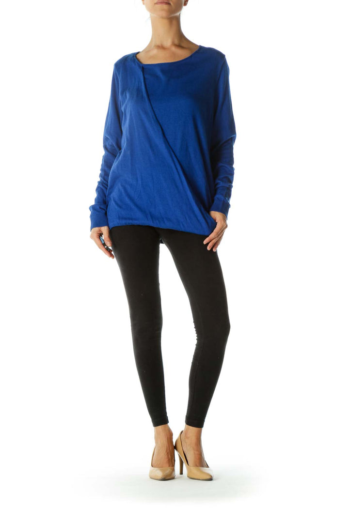 Blue Knit Long Sleeve