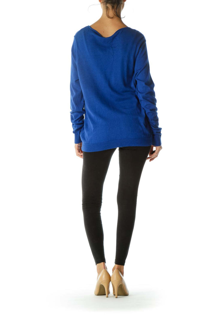 Blue Knit Long Sleeve