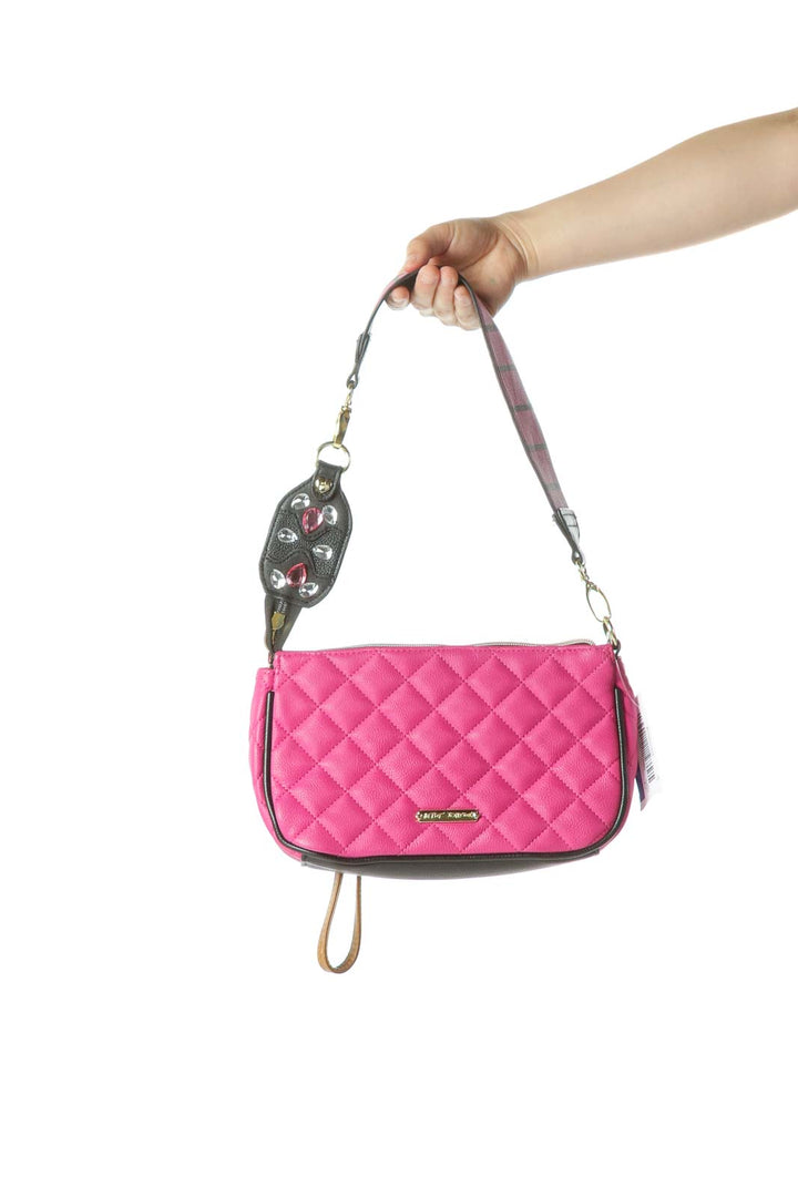 Pink Quilted Shoulder Bag