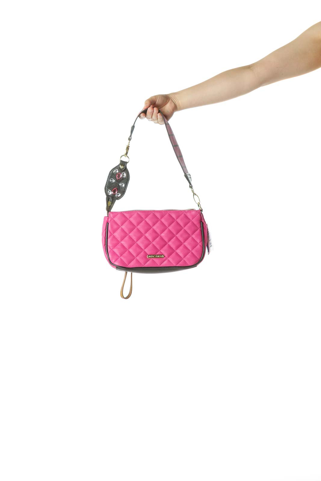 Pink Quilted Shoulder Bag