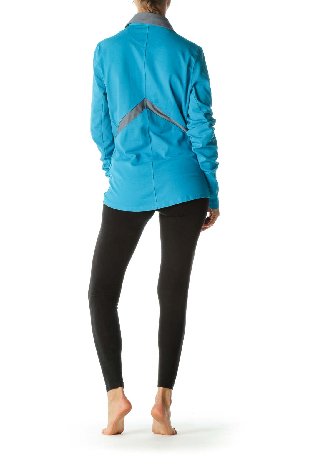 Bright Blue Zip Sport Top