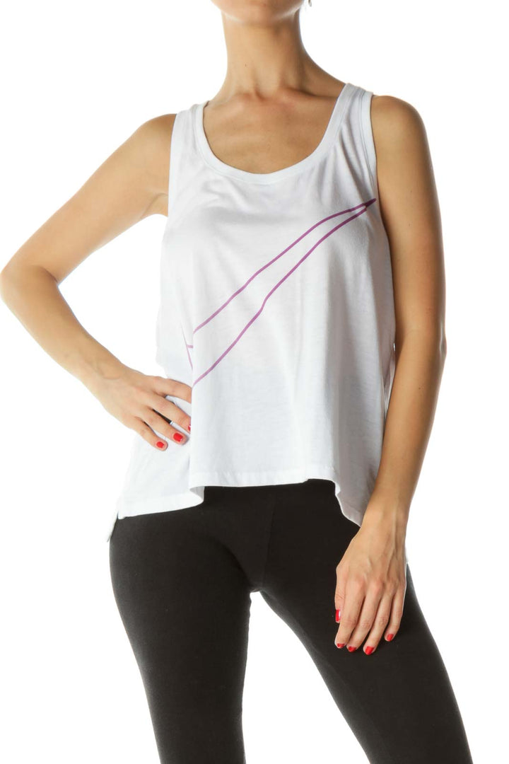 White Logo Tank Top