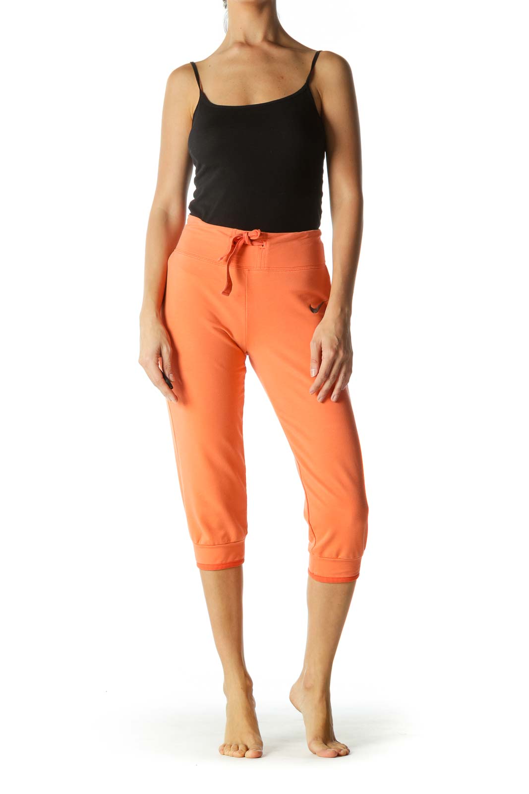 Orange Elastic Band Sport Pants