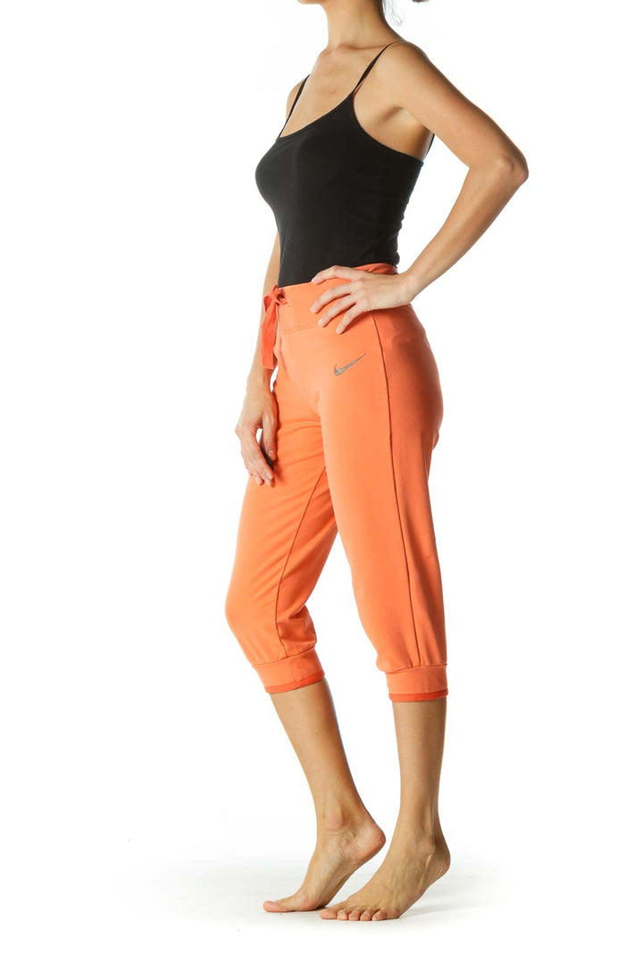 Orange Elastic Band Sport Pants