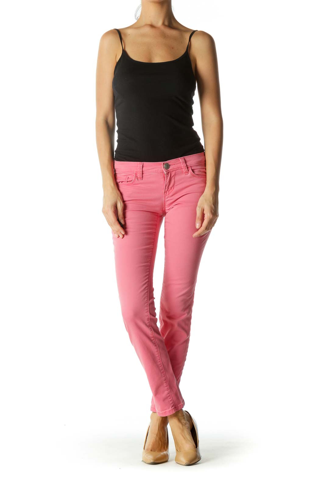 Pink Stretchy Skinny Pants