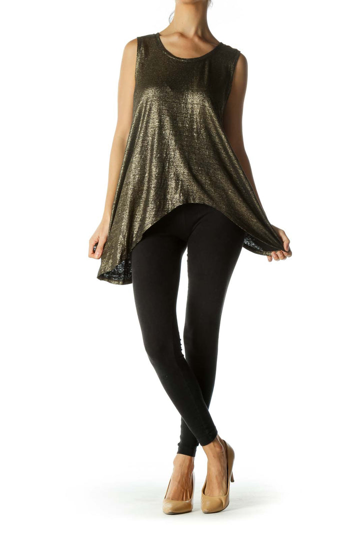 Black Gold 100% Organic Linen Tank Top