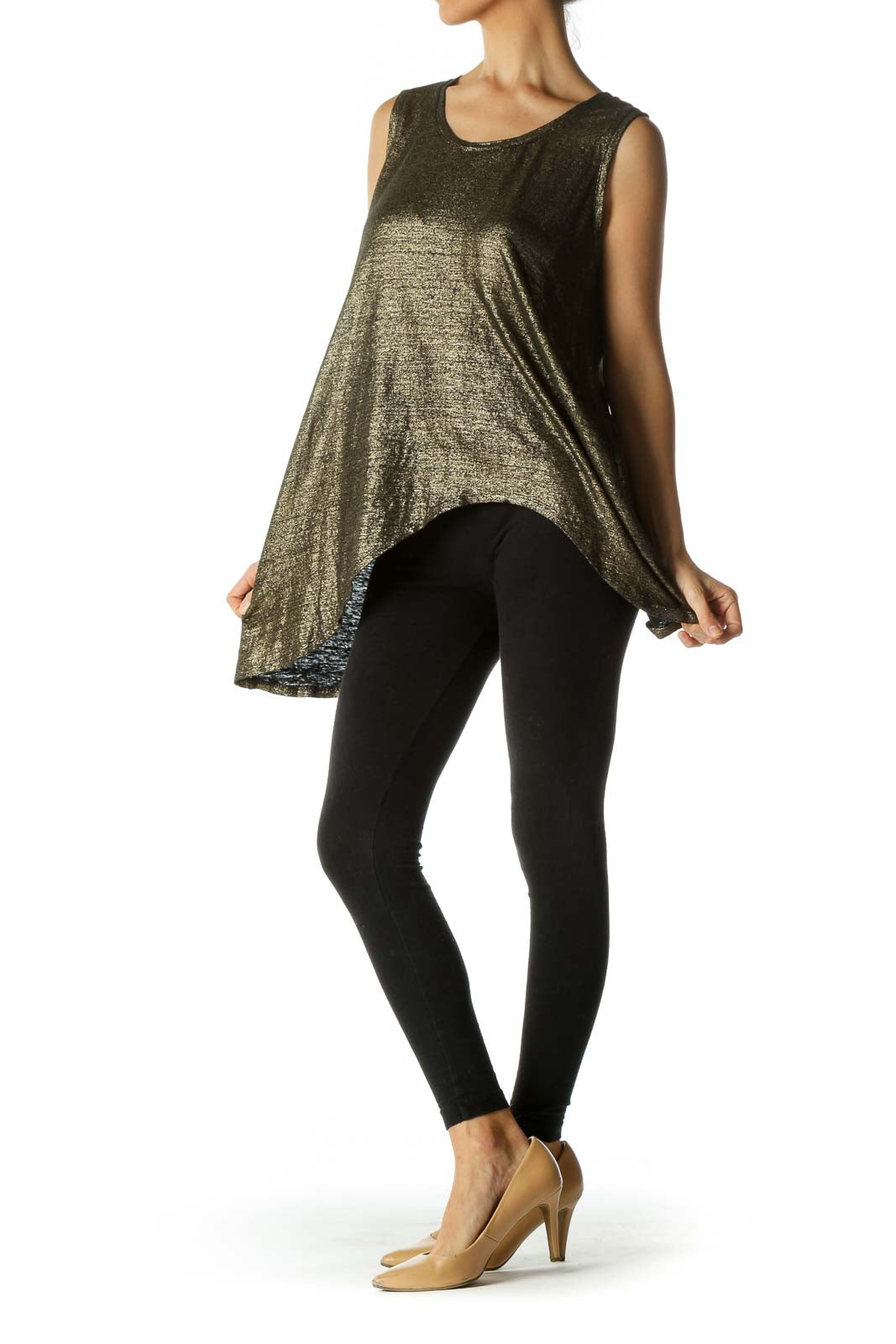 Black Gold 100% Organic Linen Tank Top