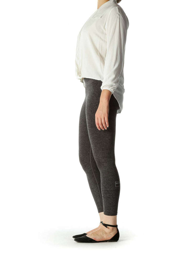 White 100% Cotton Mock Wrap Long Sleeve High-Low Top