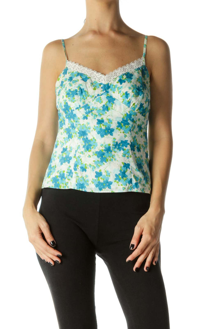 Multicolor Floral-Print zippered Camisole