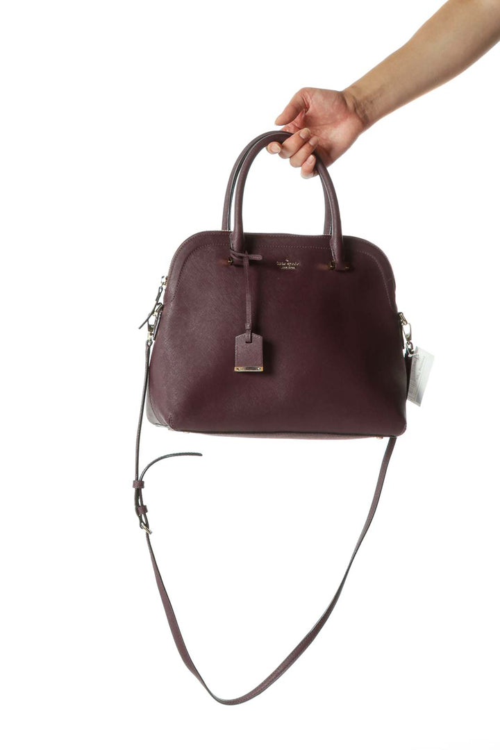 Purple zippered Kate Spade Riley Satchel