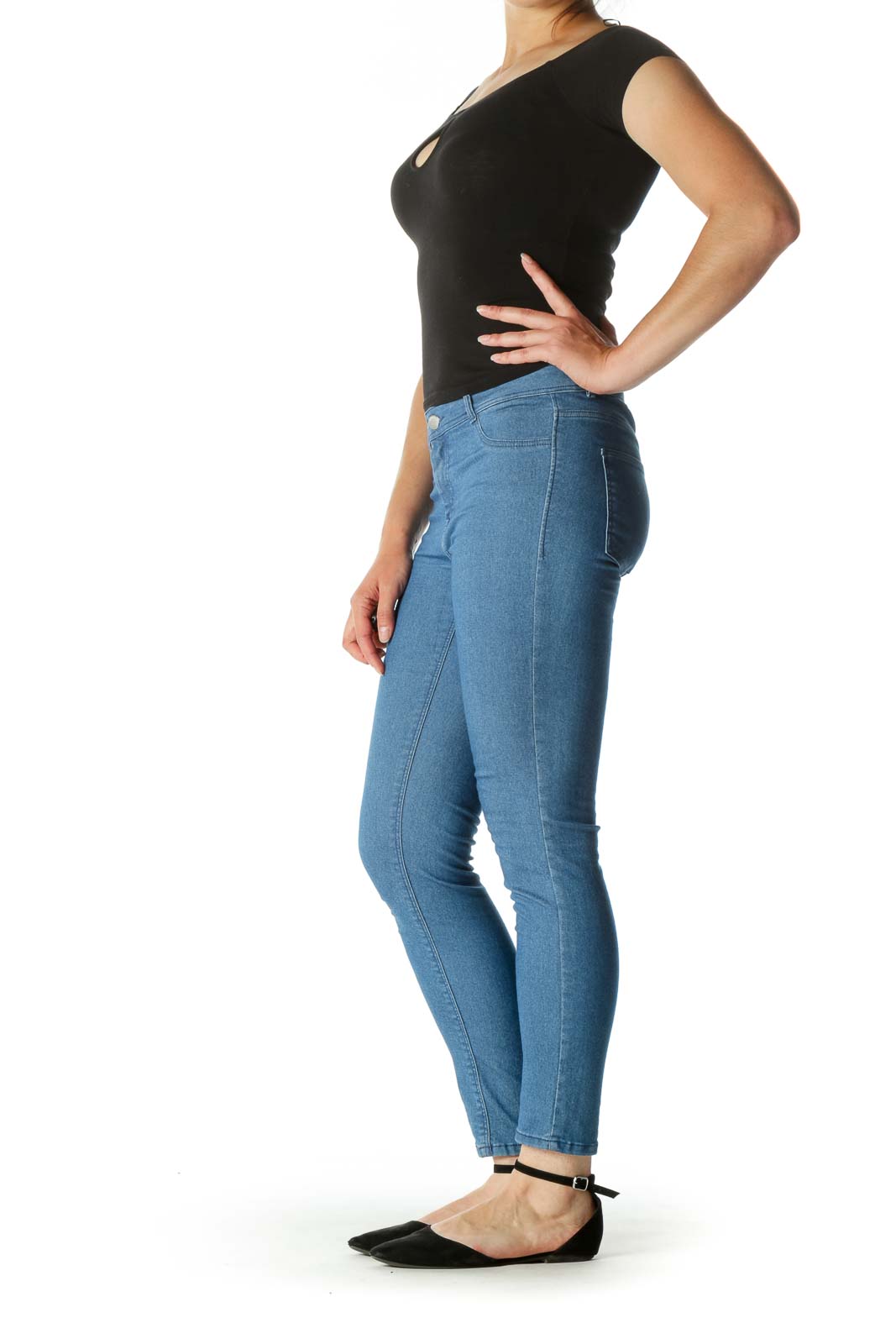 Blue Straight-Leg Jegging