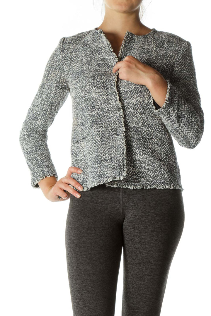 Gray & Navy Tweed Jacket