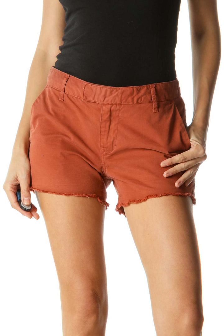 Rusty Red Boho Patterned Shorts