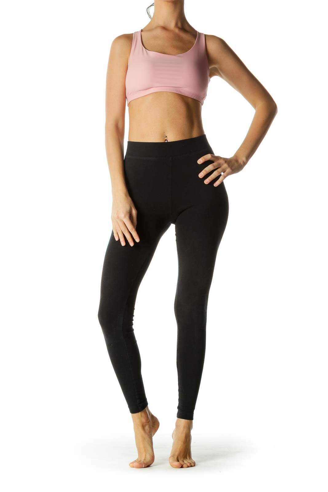 Pink Crisscross Back Detail Soft Active Bra