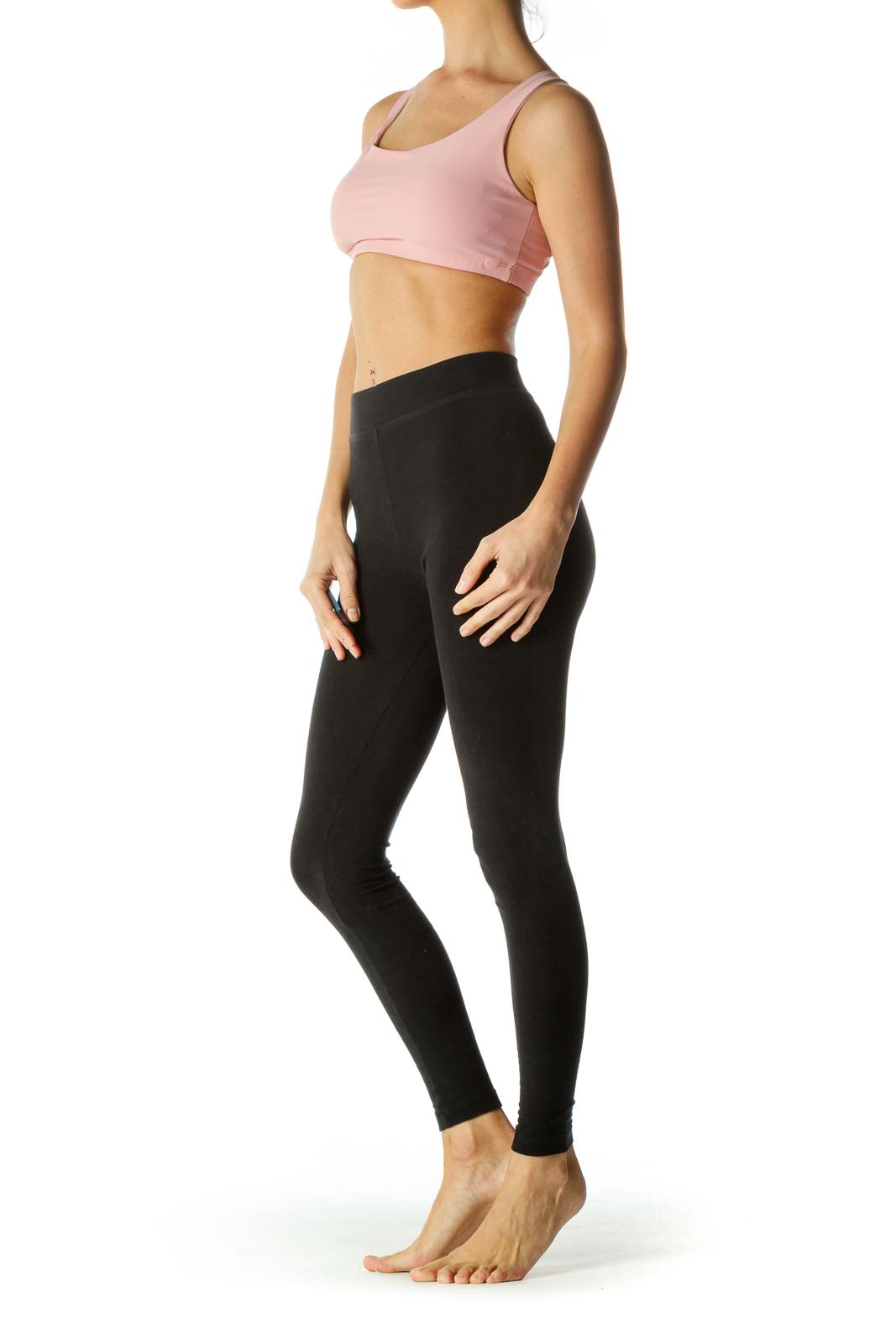 Pink Crisscross Back Detail Soft Active Bra