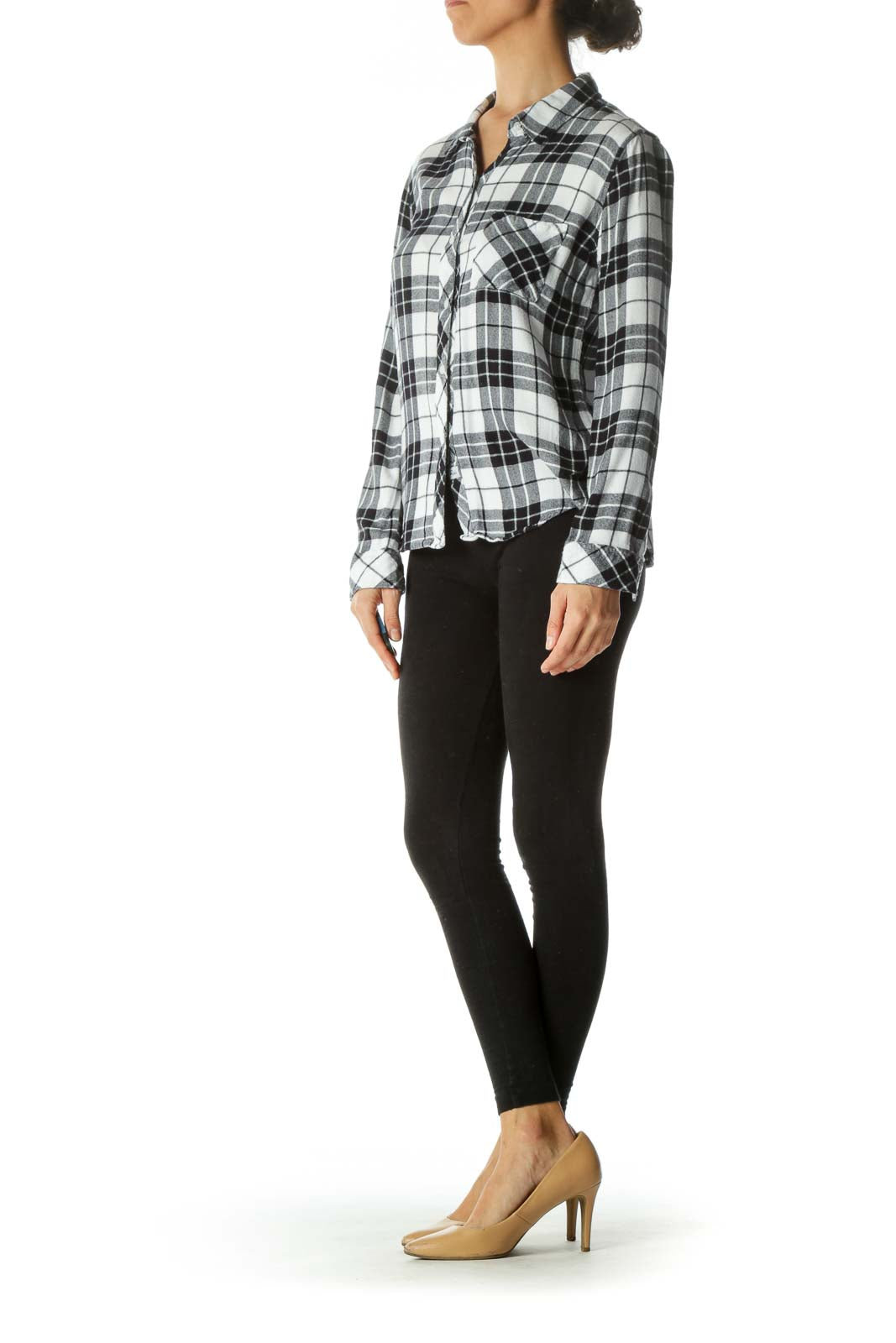 Blue White Plaid Soft Touch Shirt