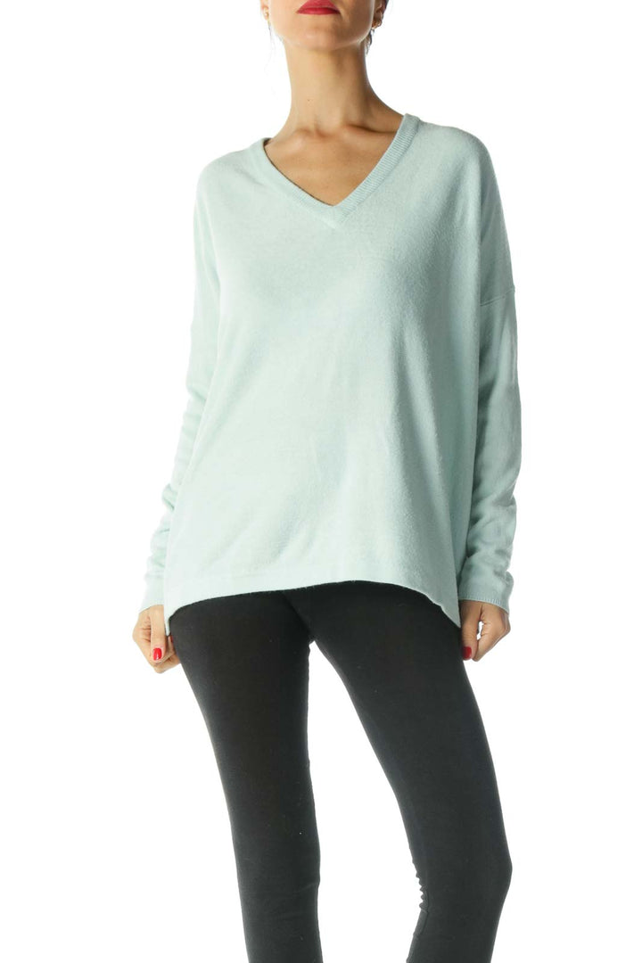 Light Green V Neck Sweater