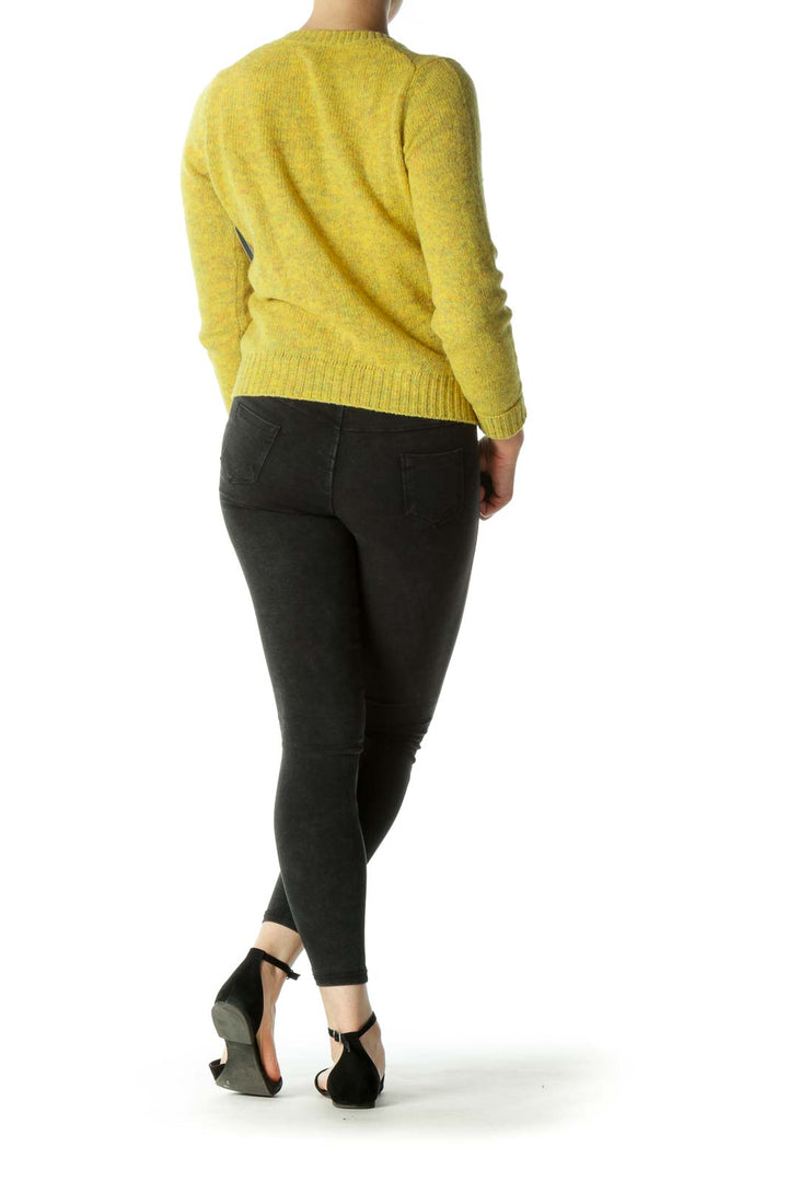 Mustard Blend Wool V-neck Sweater