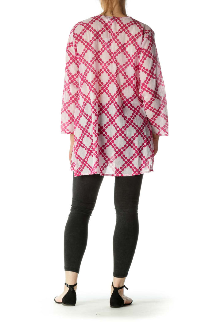 Pink Patterned Lightweight Blouse