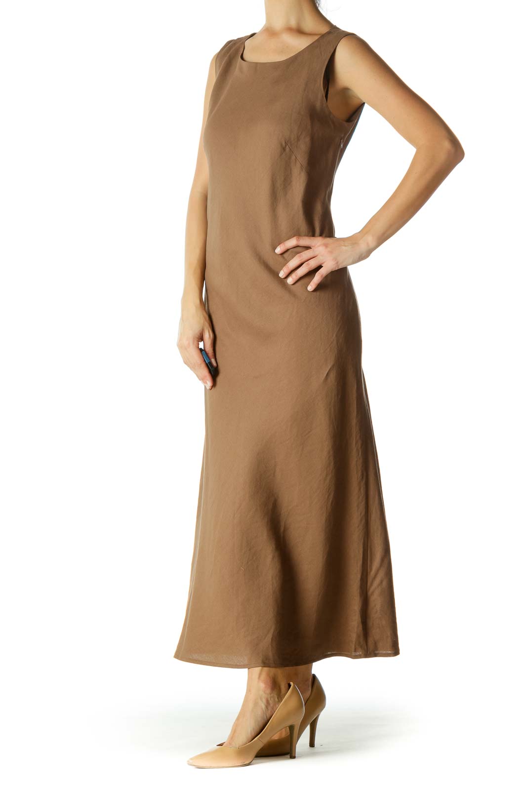 Brown Shift Maxi Dress