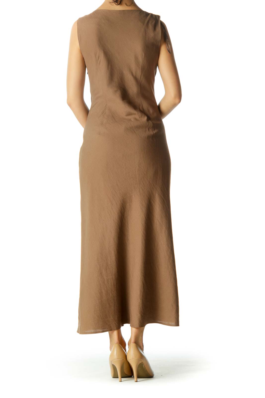 Brown Shift Maxi Dress