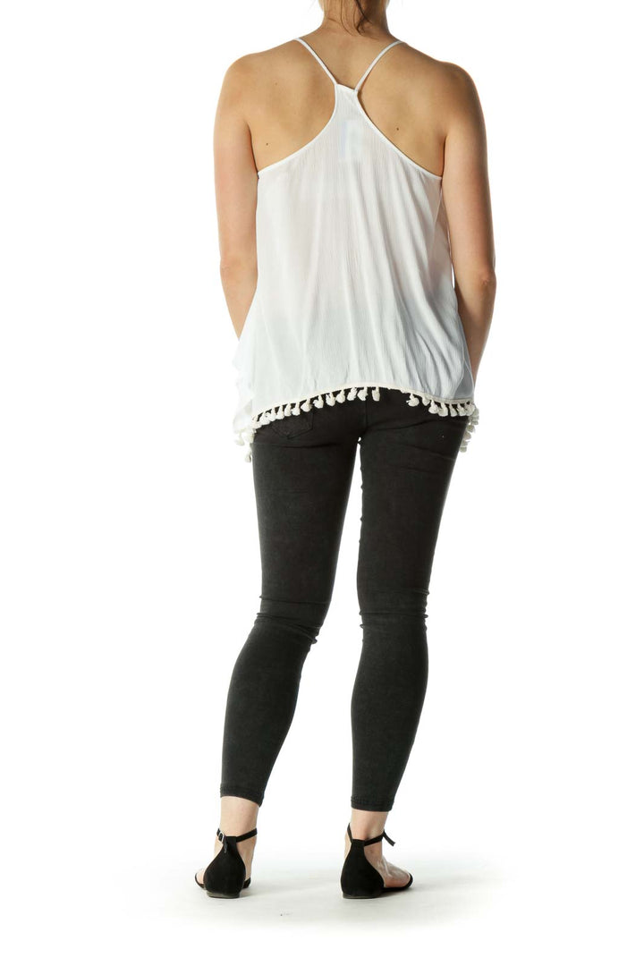 White Tassel Tank Top