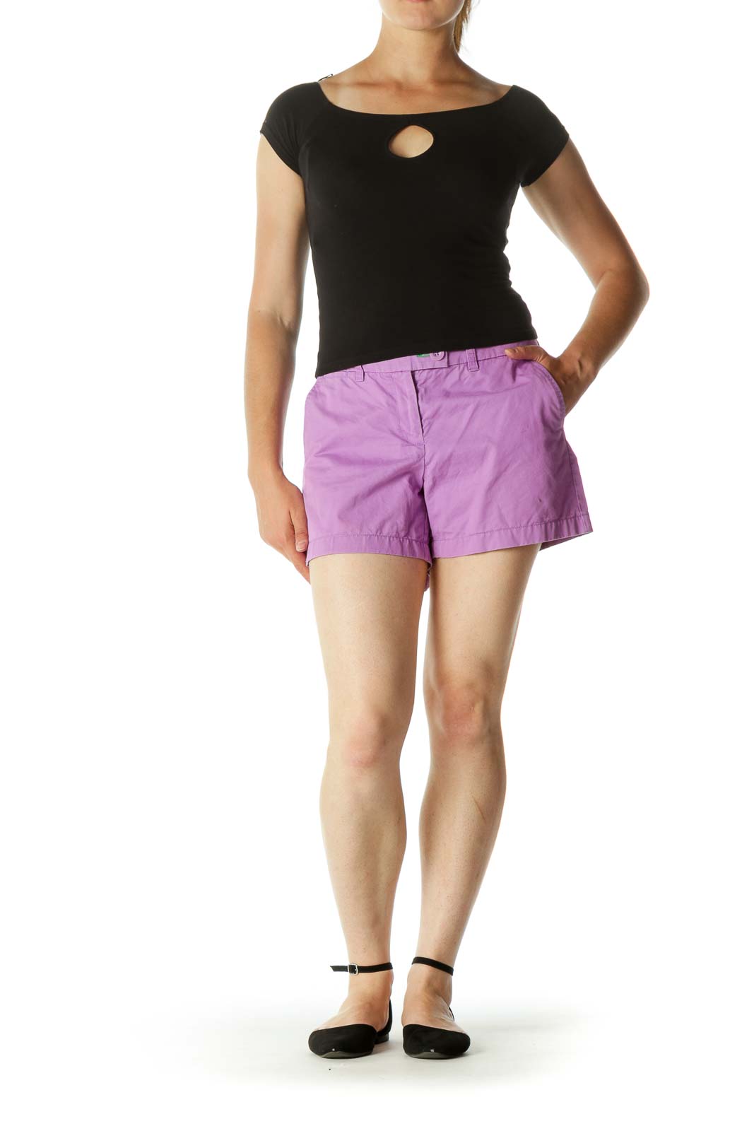 Purple Pocketed Short