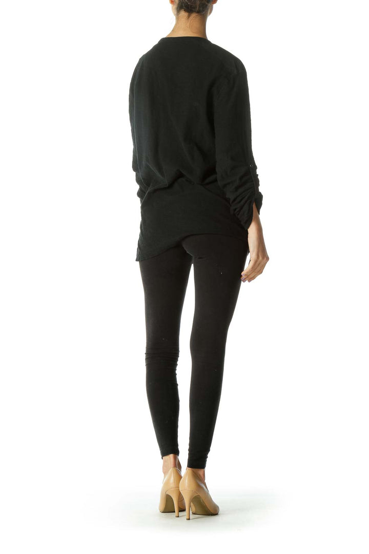 Black Pocketed Long Sleeve Shirt