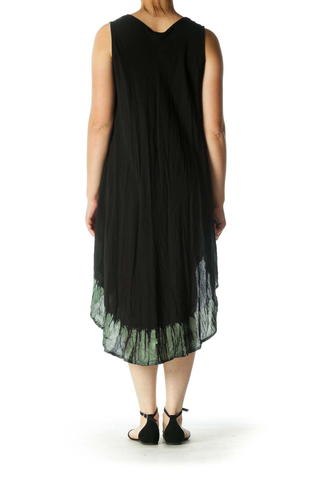 Black and Green Sheer Dress