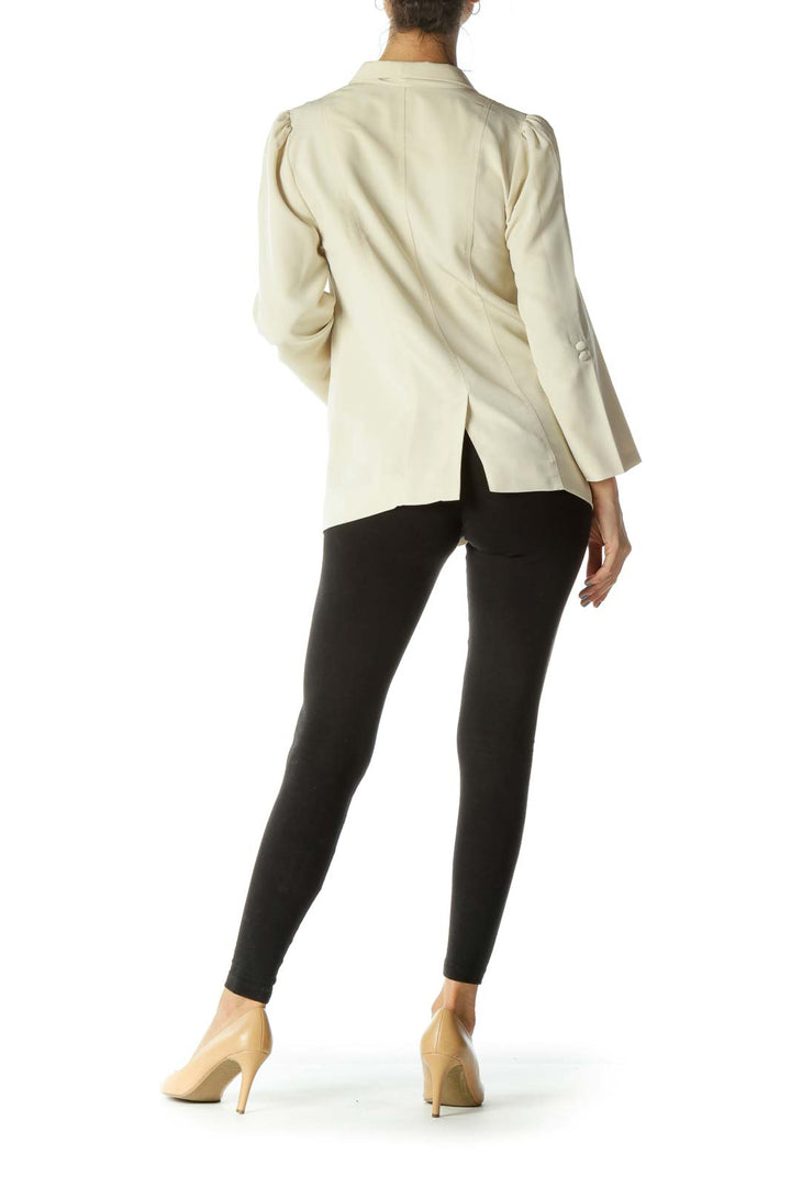 Cream Buttoned Suit Top