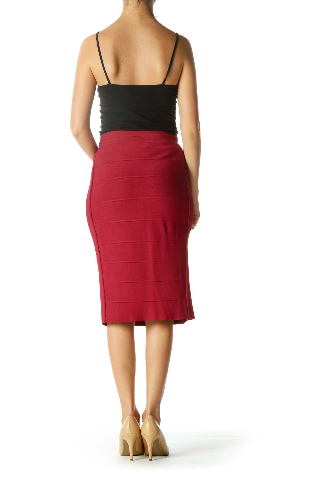 Burgundy Pencil Skirt