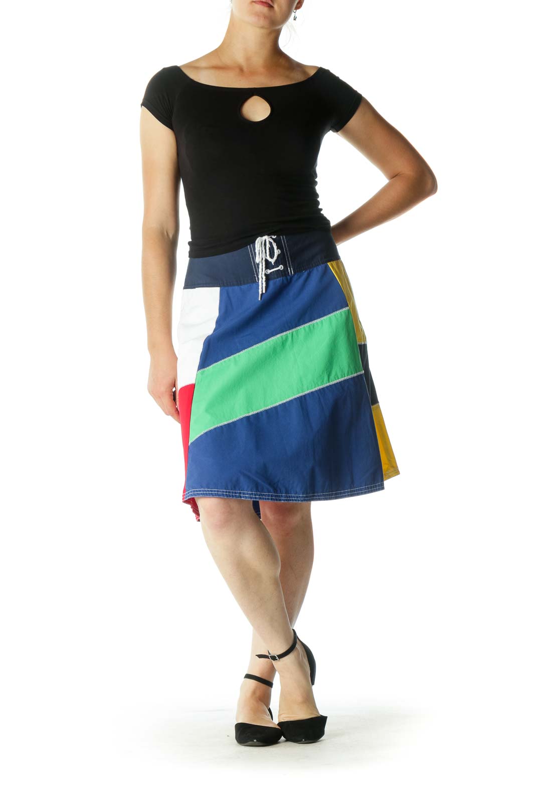 Multicolor A-Line Skirt