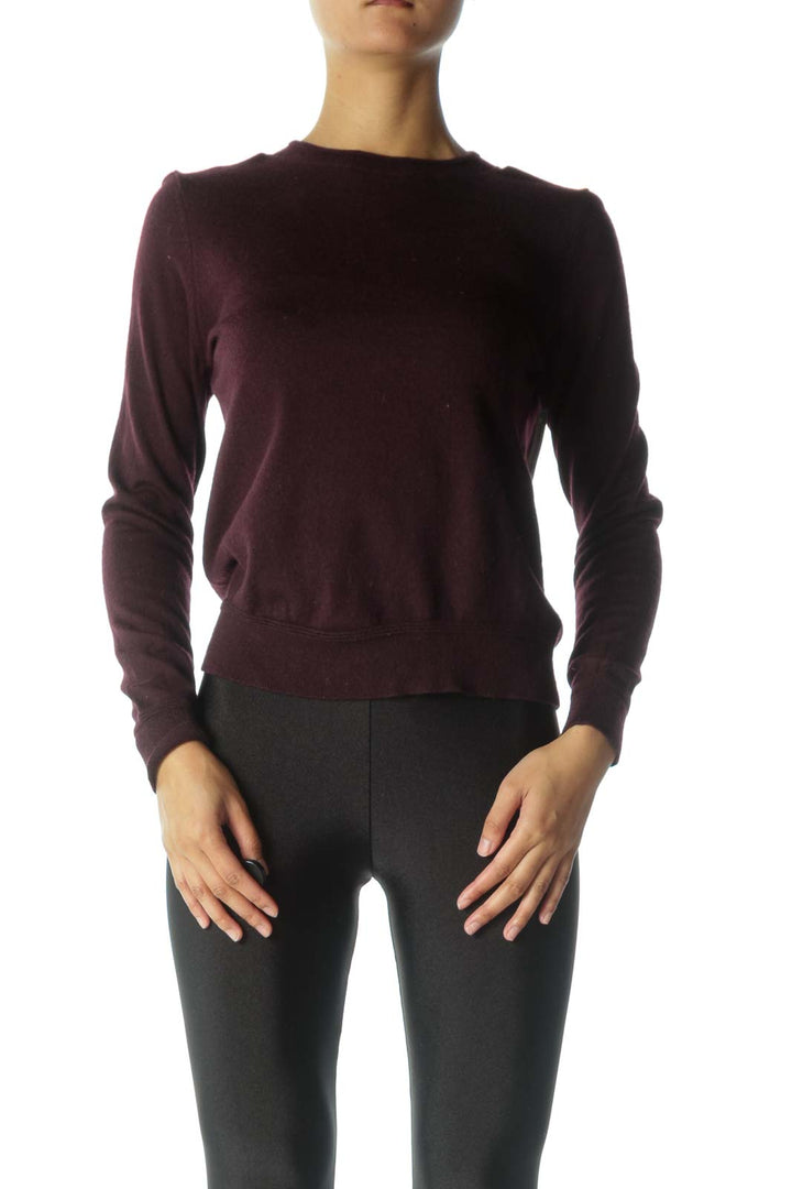 Burgundy Crew Neck Shirt