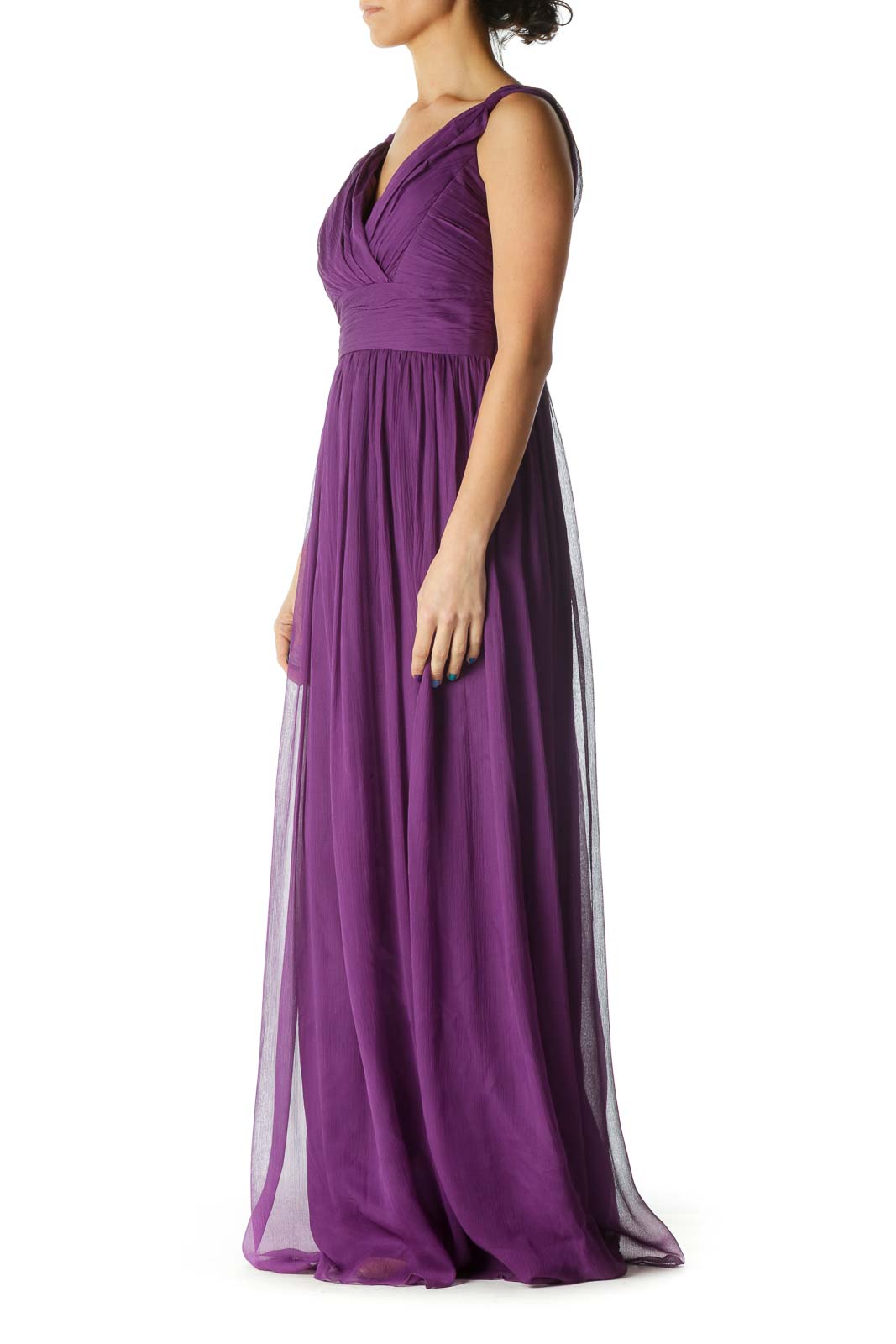 Purple Maxi Evening Gown