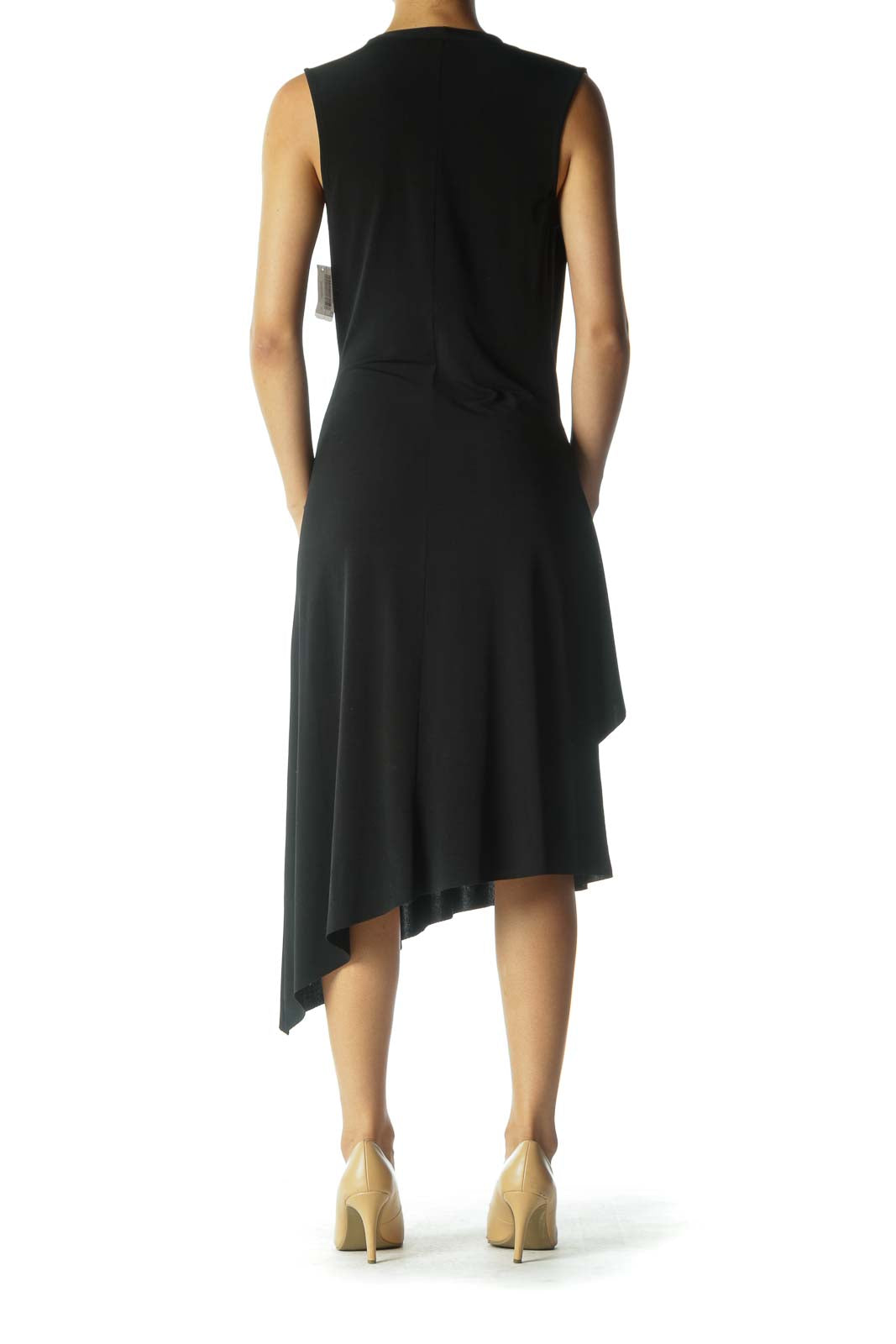 Black Sleeveless Midi Dress