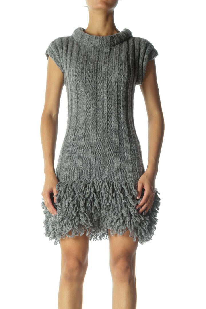 Gray Knit Dress