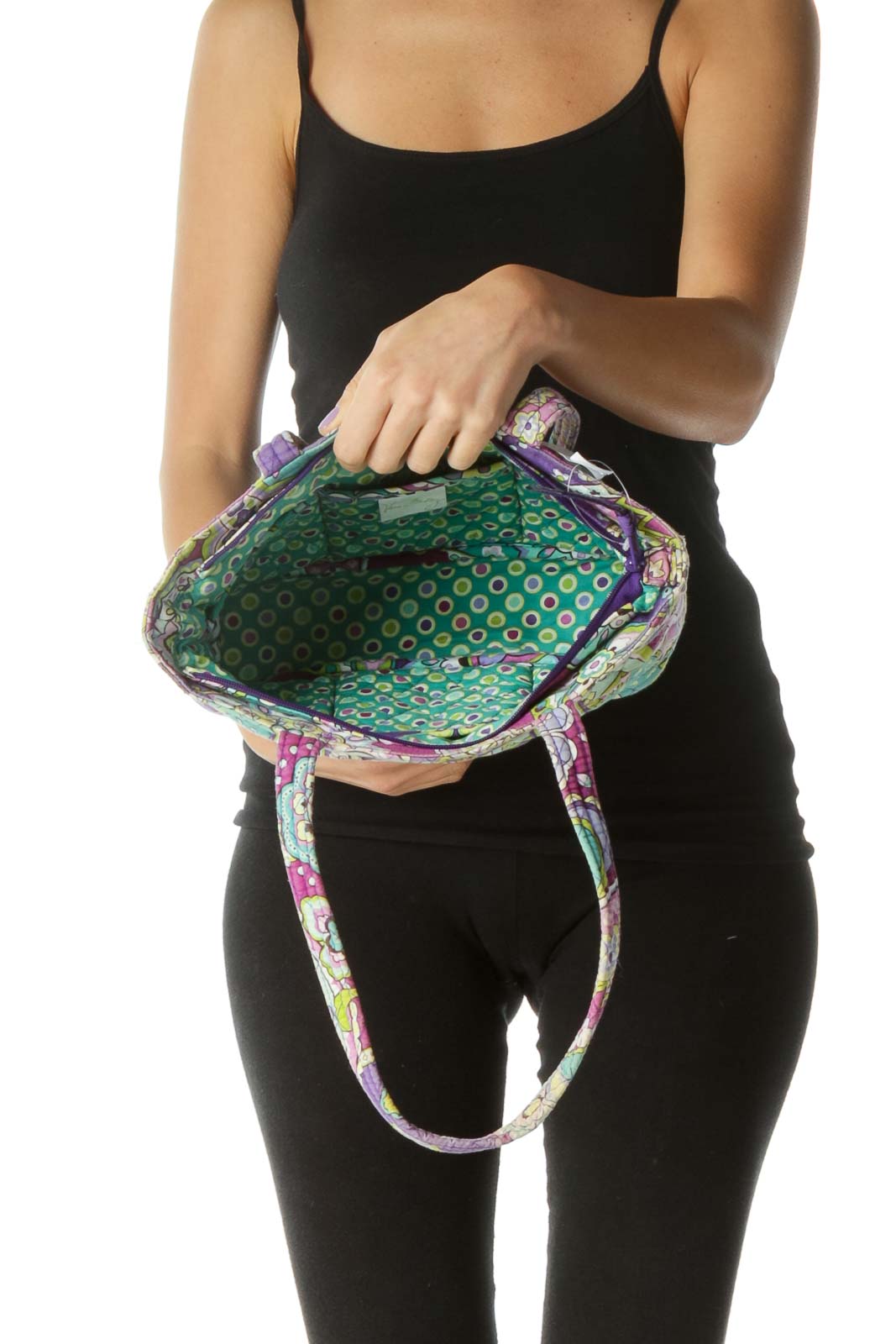 Purple Multicolor Paisley Print Quilted Shoulder Bag