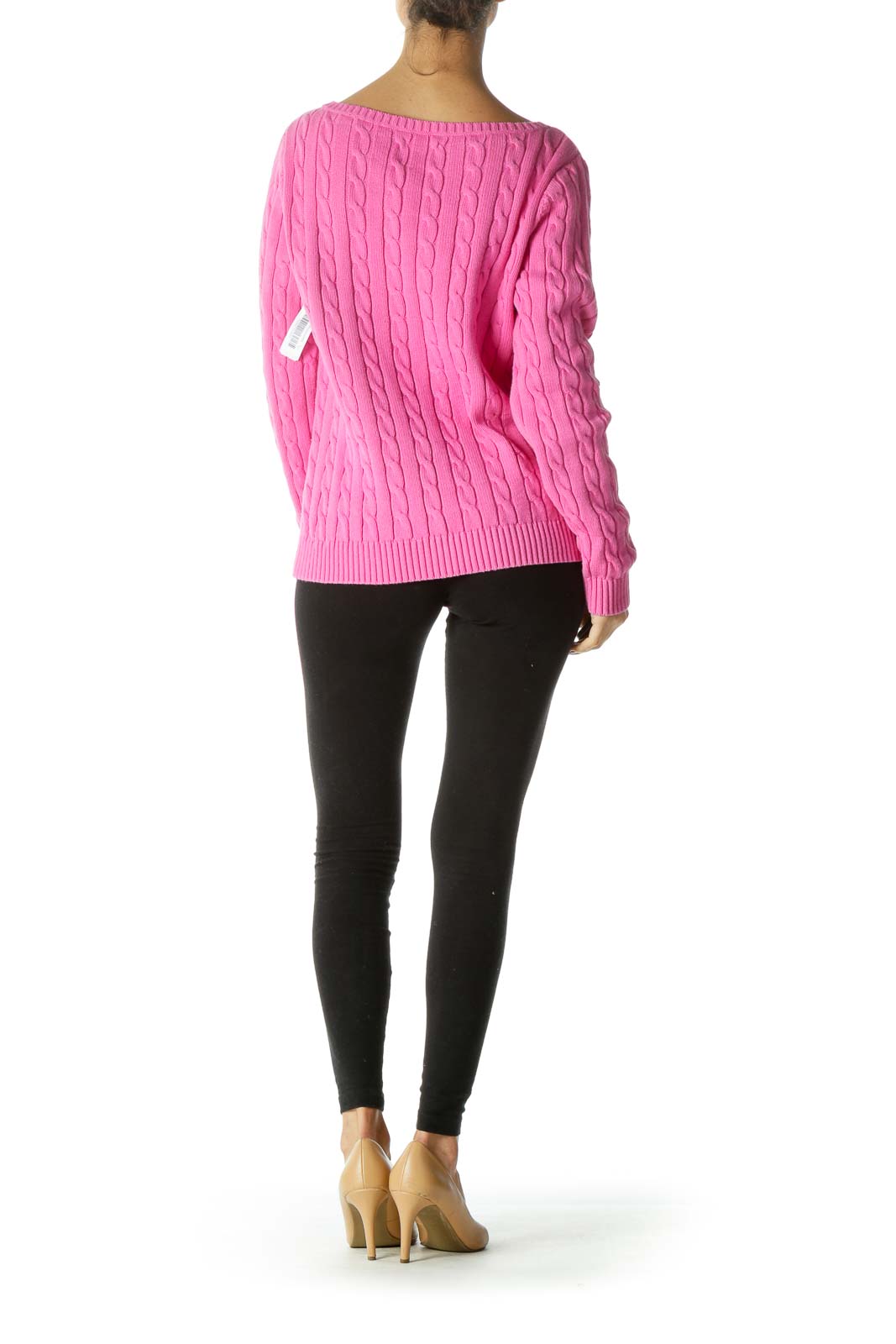 Pink Cable Knit Sweater