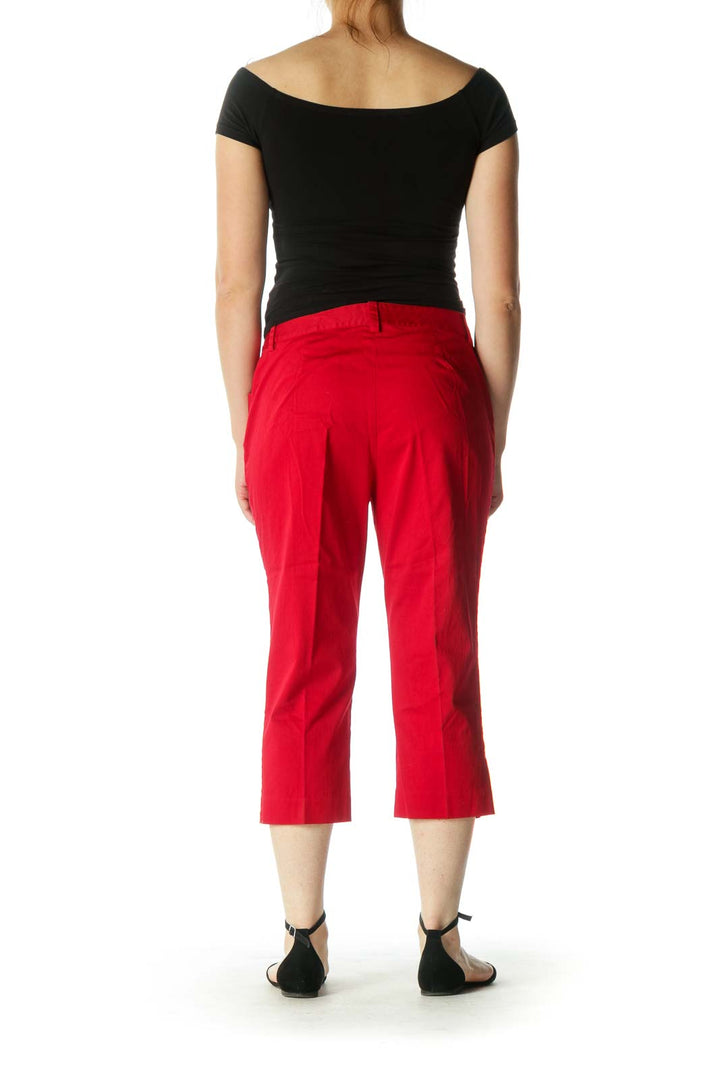 Red Cropped Pants