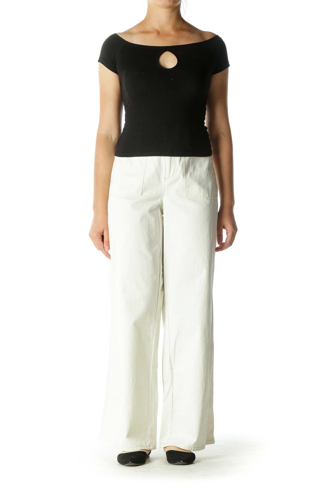 Off-White Wide Leg Pants